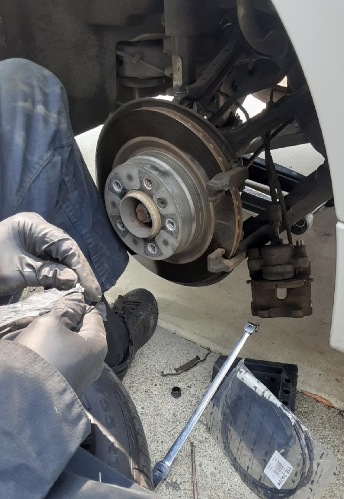 this image shows brake repair in Durham, NC